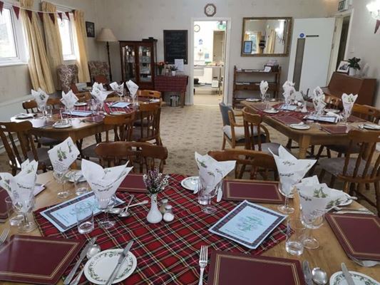 Dining Room Decorated For Burns Night
